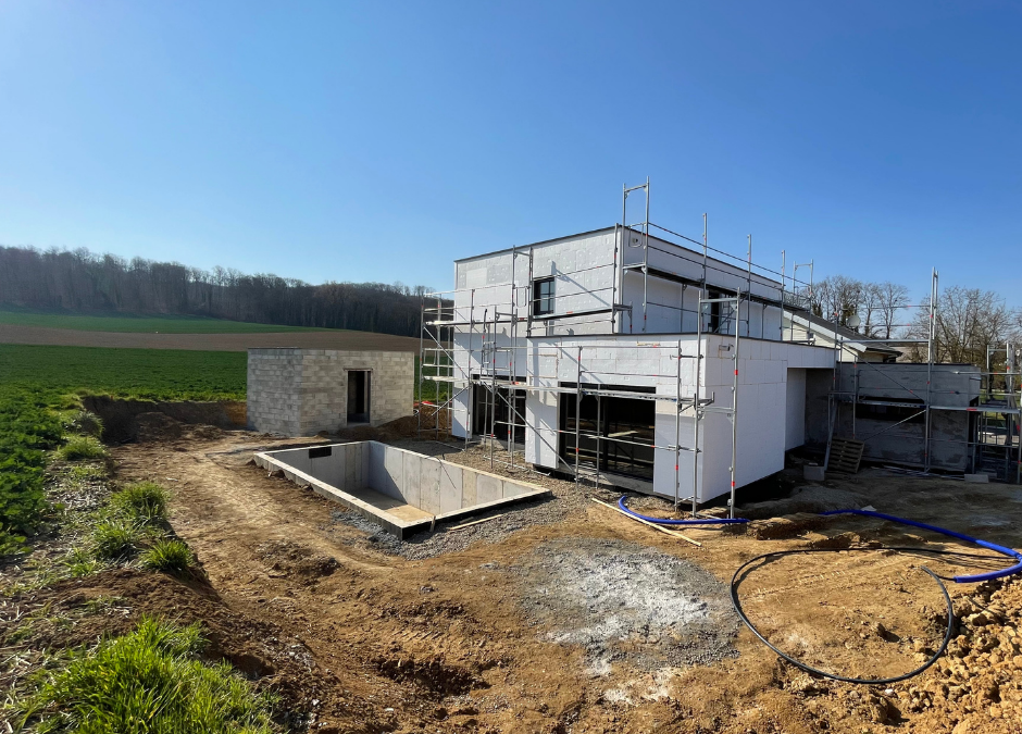 TAGOLSHEIM : isolation extérieure d’une maison individuelle